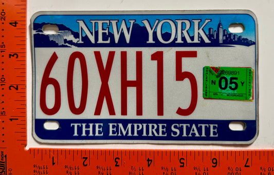 2005 New York #60XH15 ATV License Plate