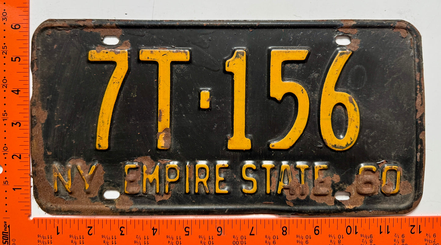 1960 New York #7T-156 Passenger License Plate (Crafter)