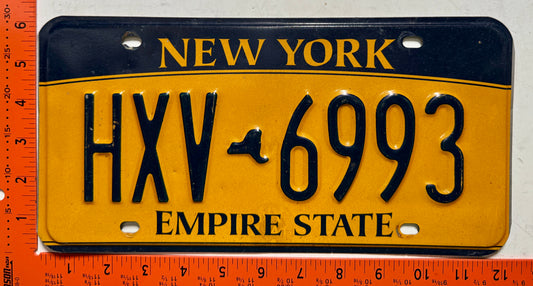 2010 base New York #HXV-6993 Passenger License Plate