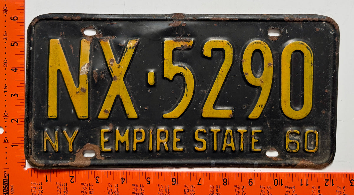 1960 New York #NX-5290 Passenger License Plate (Crafter)