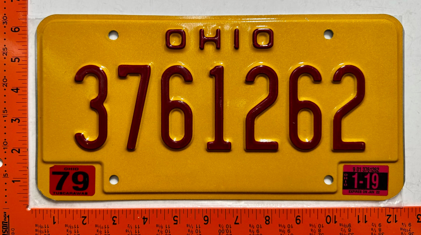 2019 Ohio #3761262 DUI License Plate