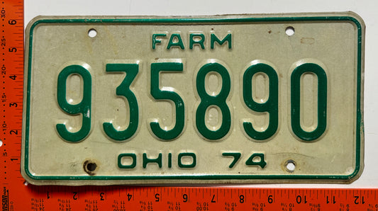 1974 Ohio #935890 Farm License Plate