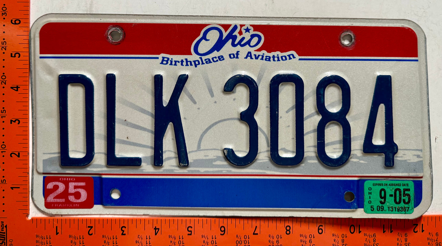 2005 Ohio #DLK 3084 Passenger License Plate