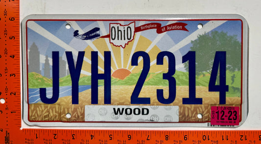 2023 Ohio #JYH-2314 Passenger License Plate
