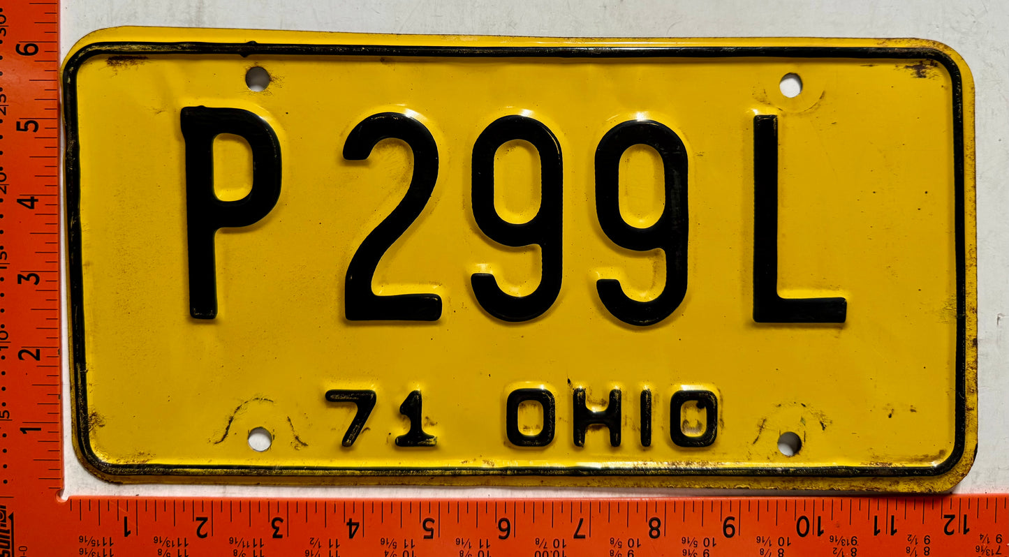 6-plate lot of Ohio Passenger License Plates #P299L and P300L