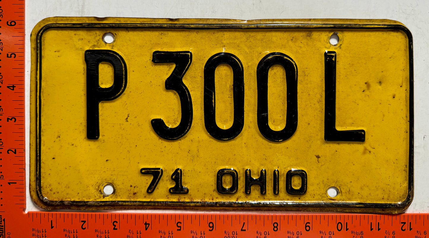 6-plate lot of Ohio Passenger License Plates #P299L and P300L