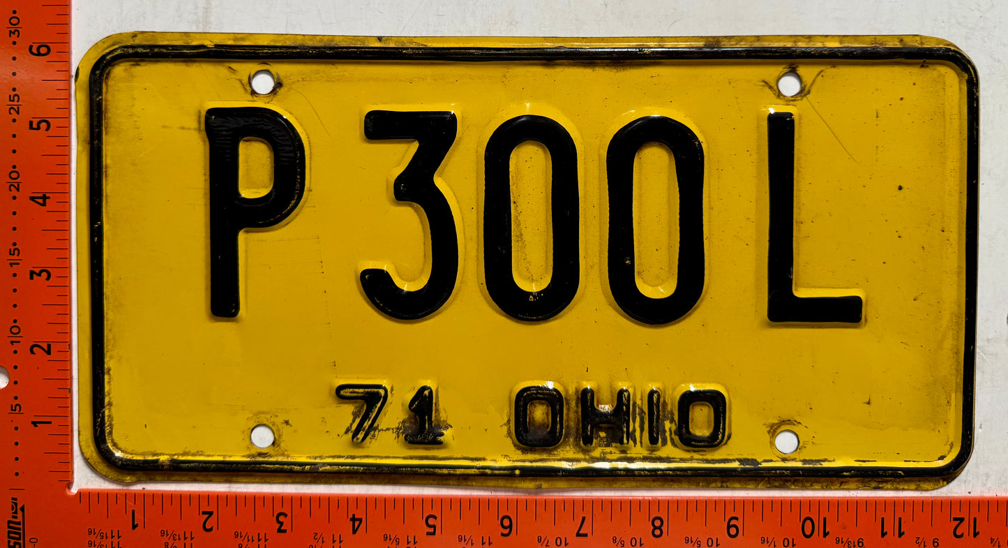6-plate lot of Ohio Passenger License Plates #P299L and P300L