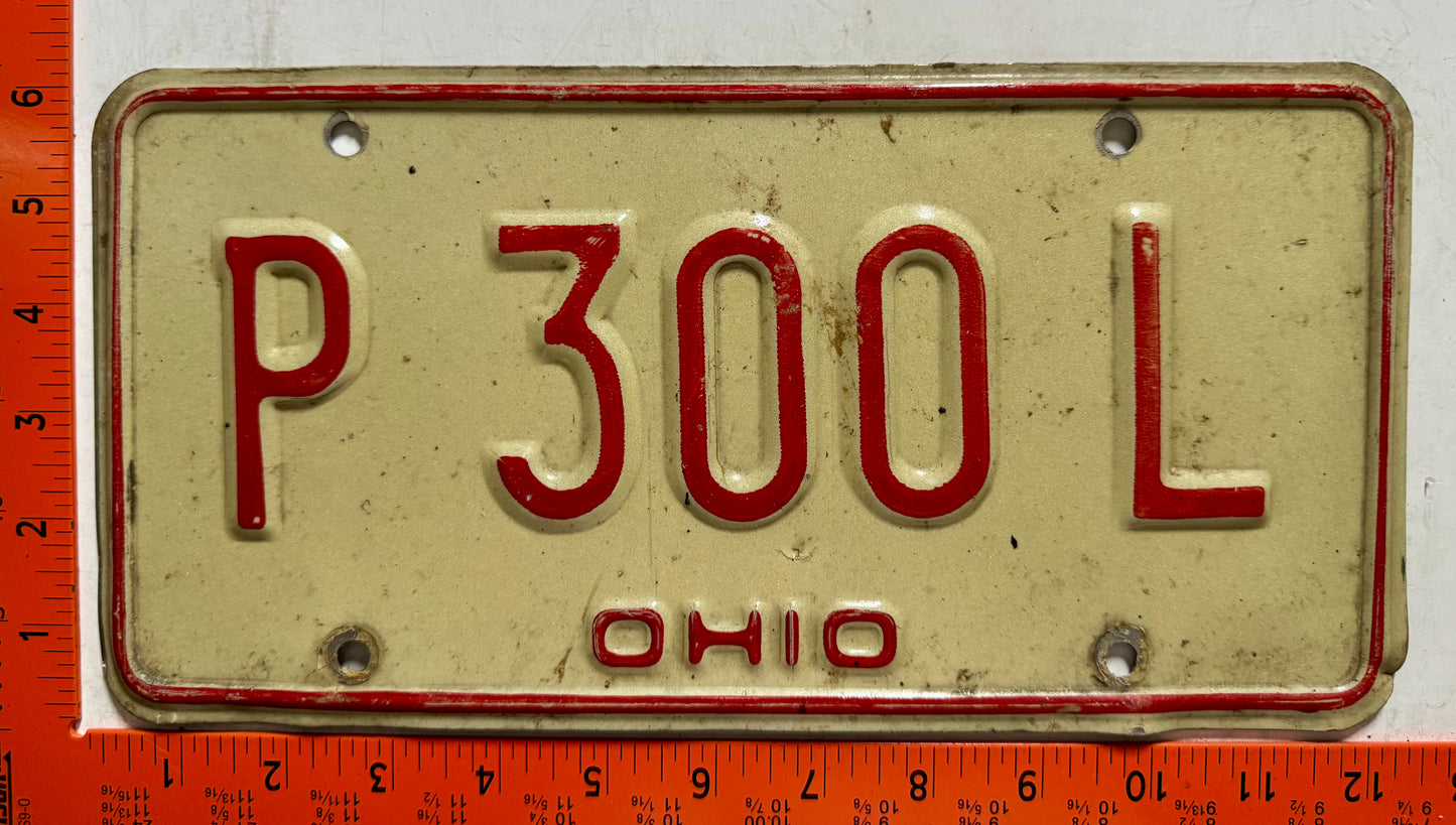 6-plate lot of Ohio Passenger License Plates #P299L and P300L