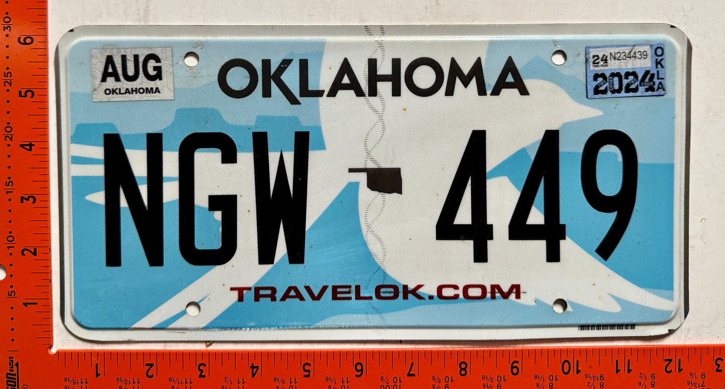 2024 Oklahoma #NGW-449 Passenger License Plate