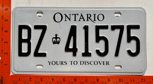 undated Ontario #BZ 41575 Commercial License Plate