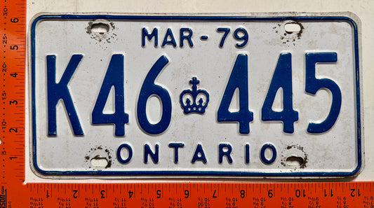 1979 Ontario #K46 445 Commercial License Plate