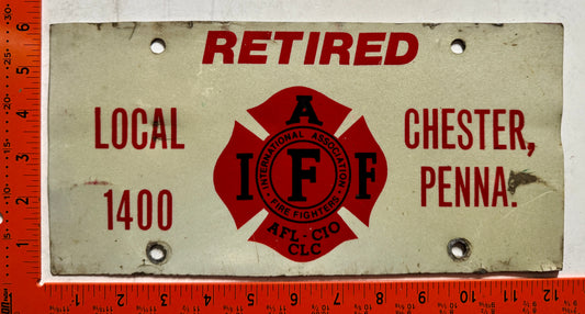 undated Pennsylvania Firefighter Booster License Plate