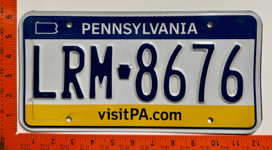 undated Pennsylvania #LRM-8676 Passenger License Plate