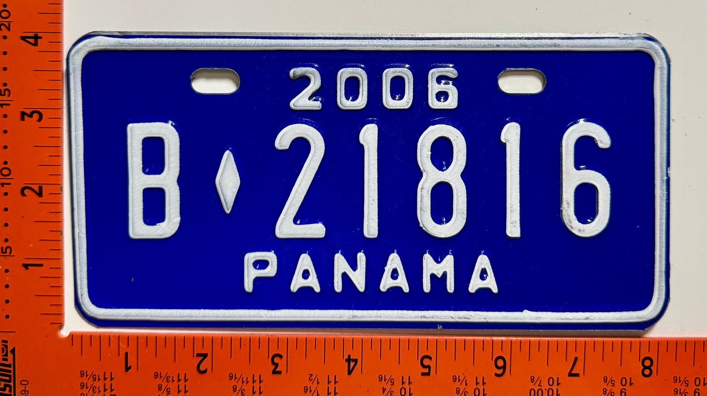 2006 Panama #B-21816 Bicycle License Plate