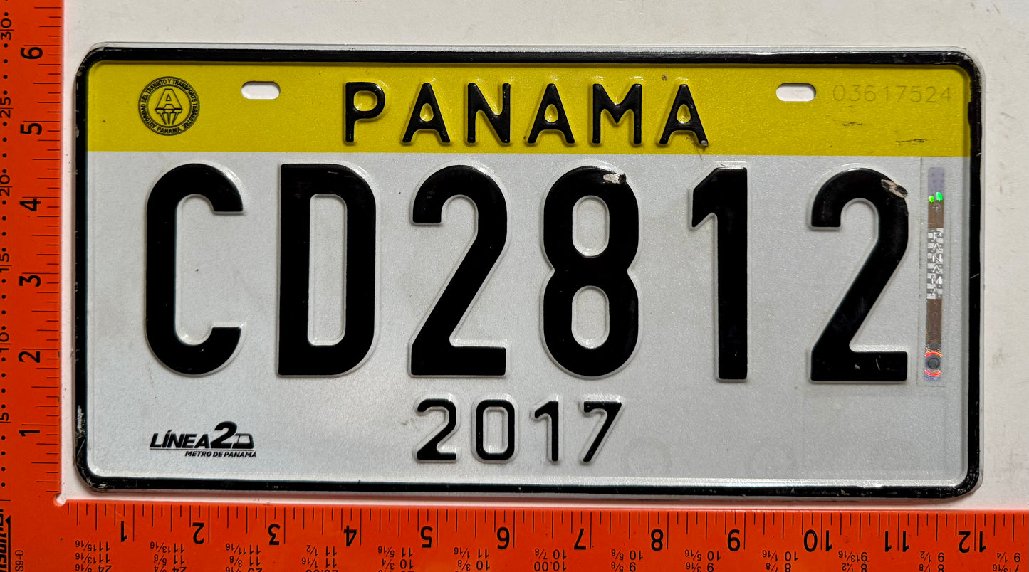 2017 Panama #CD2812 Diplomatic License Plate