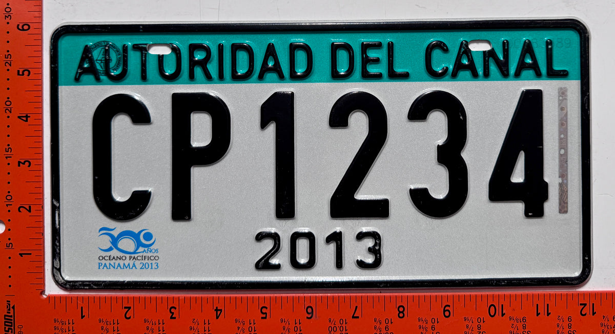 2013 Panama Canal Authority #CP1234 License Plate
