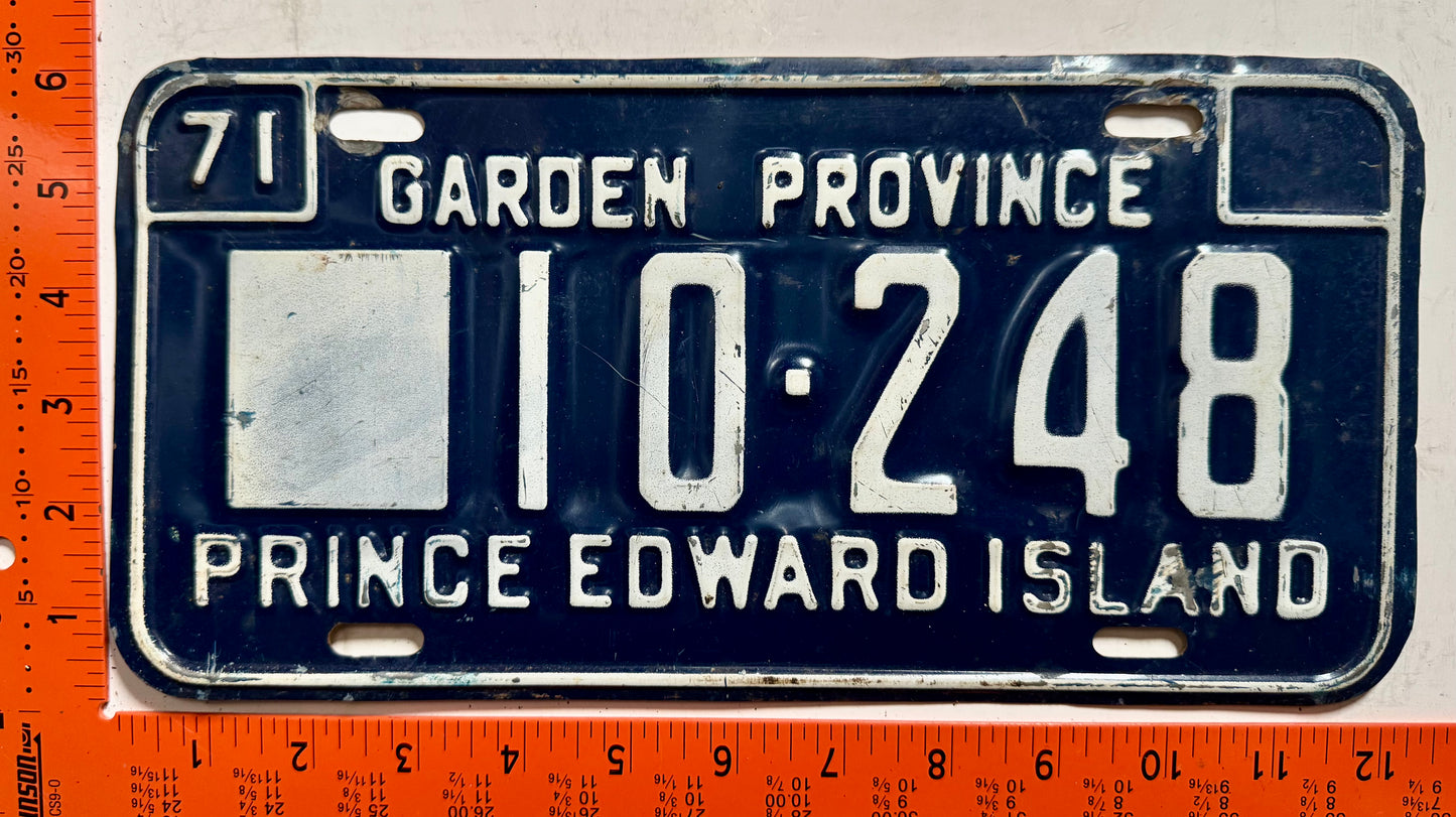 1971 Prince Edward Island #10-248 Heavy Truck License Plate