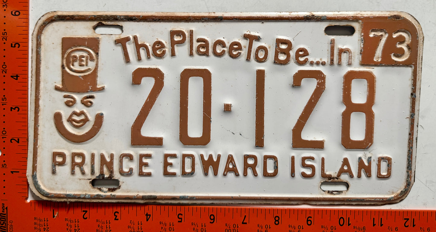 1973 Prince Edward Island #20-128 Passenger License Plate