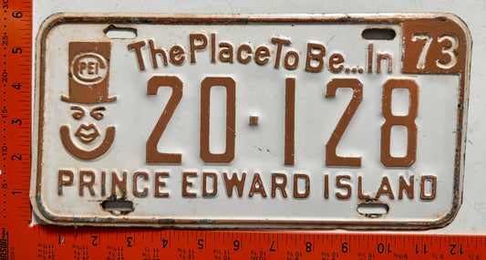 1973 Prince Edward Island #20-128 Passenger License Plate