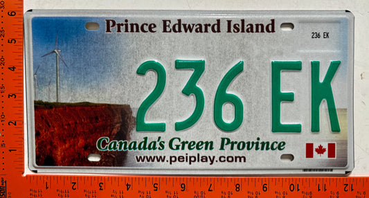 undated Prince Edward Island #236 EK Passenger License Plate