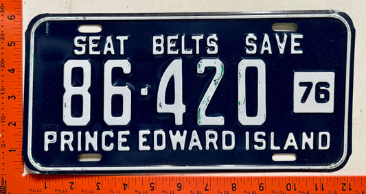 1976 Prince Edward Island #86-420 Passenger License Plate