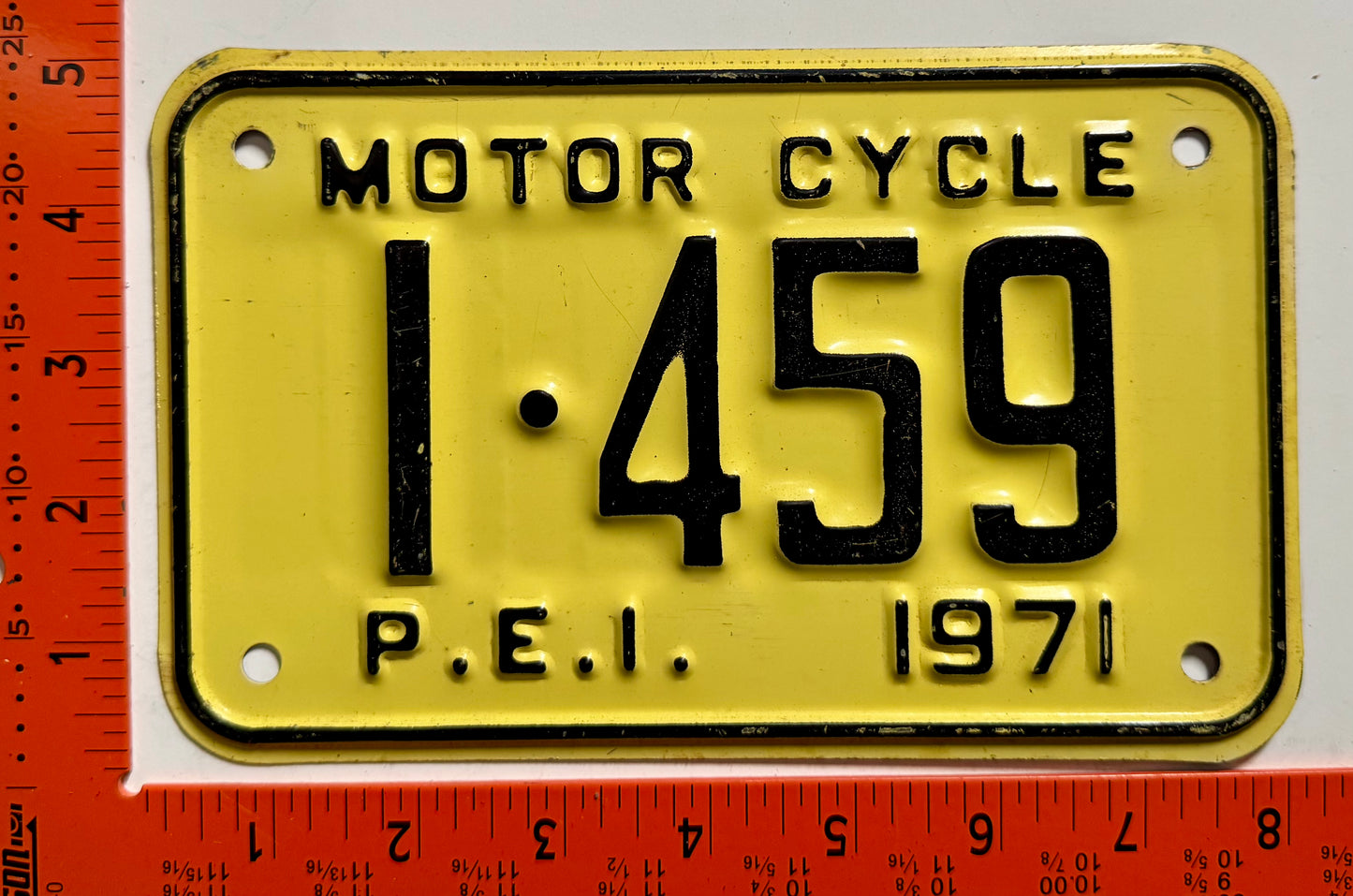 1971 Prince Edward Island #1-459 Motorcycle License Plate