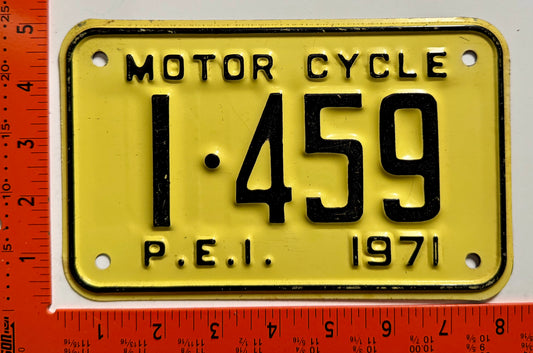 1971 Prince Edward Island #1-459 Motorcycle License Plate