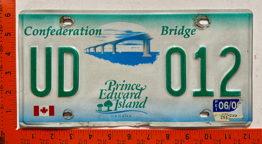 2006 Prince Edward Island #UD 012 Passenger License Plate