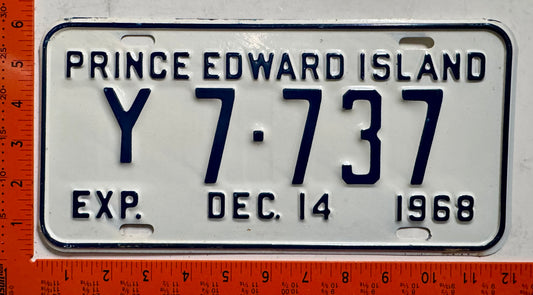 1968 Prince Edward Island #Y7-737 Heavy Truck License Plate