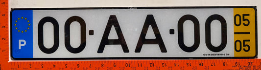 2005 Portugal #00-AA-00 Passenger Sample License Plate