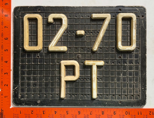 1970s? Portugal #02-70/PT Passenger License Plate