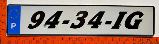 1992 series Portugal #94-34-IG Passenger License Plate