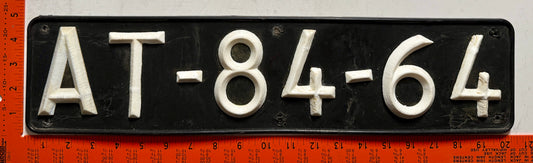 pre-1992 series Portugal #AT-84-64 Passenger License Plate