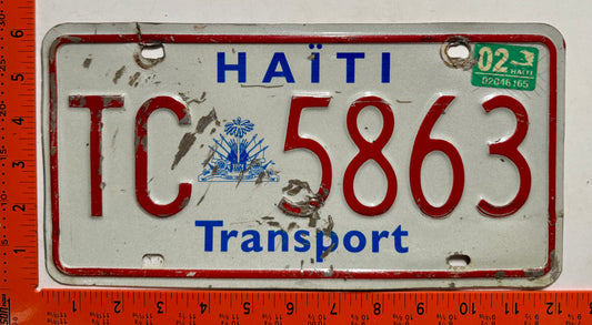 2002 Haiti #TC 5863 Transport License Plate