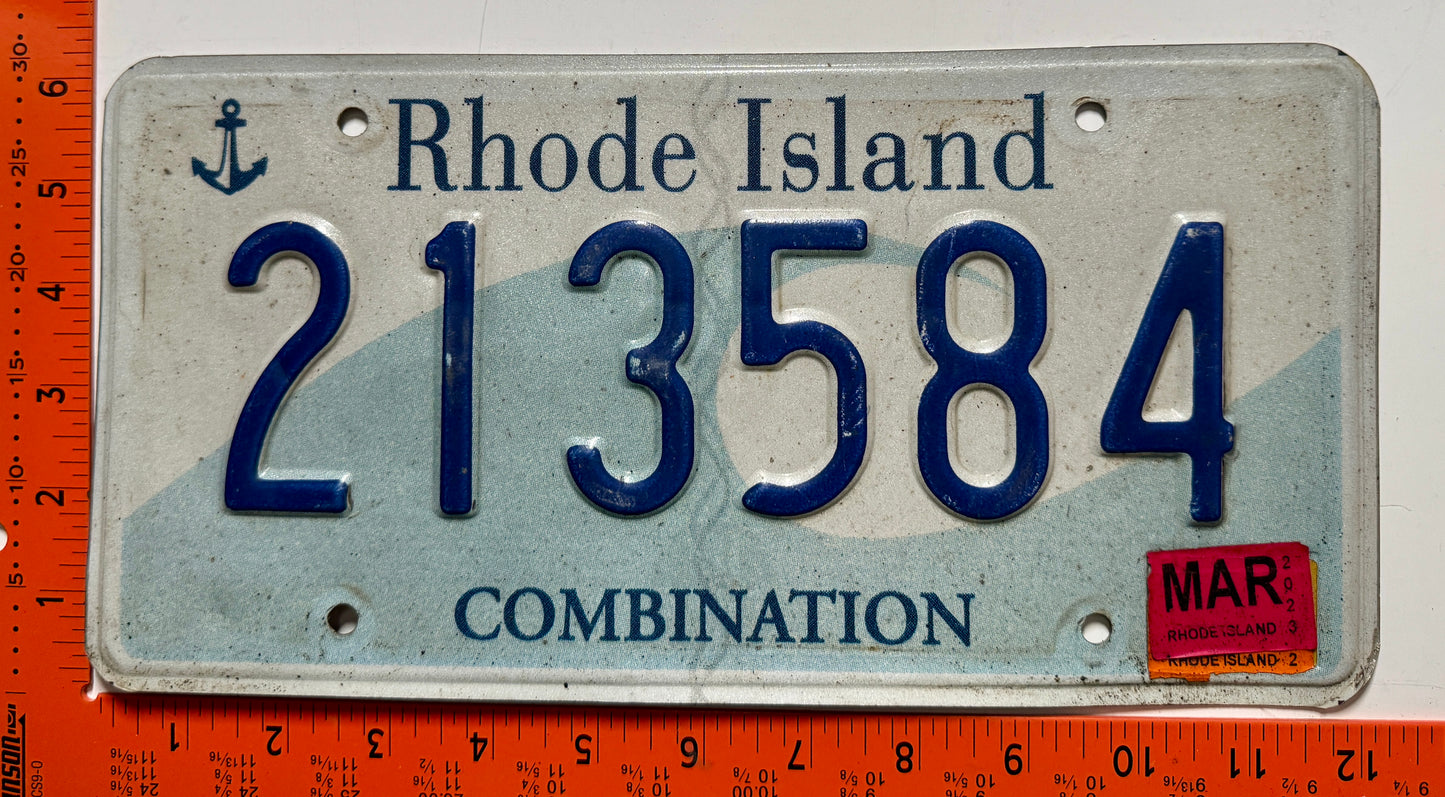 2023 Rhode Island #213584 Combination License Plate