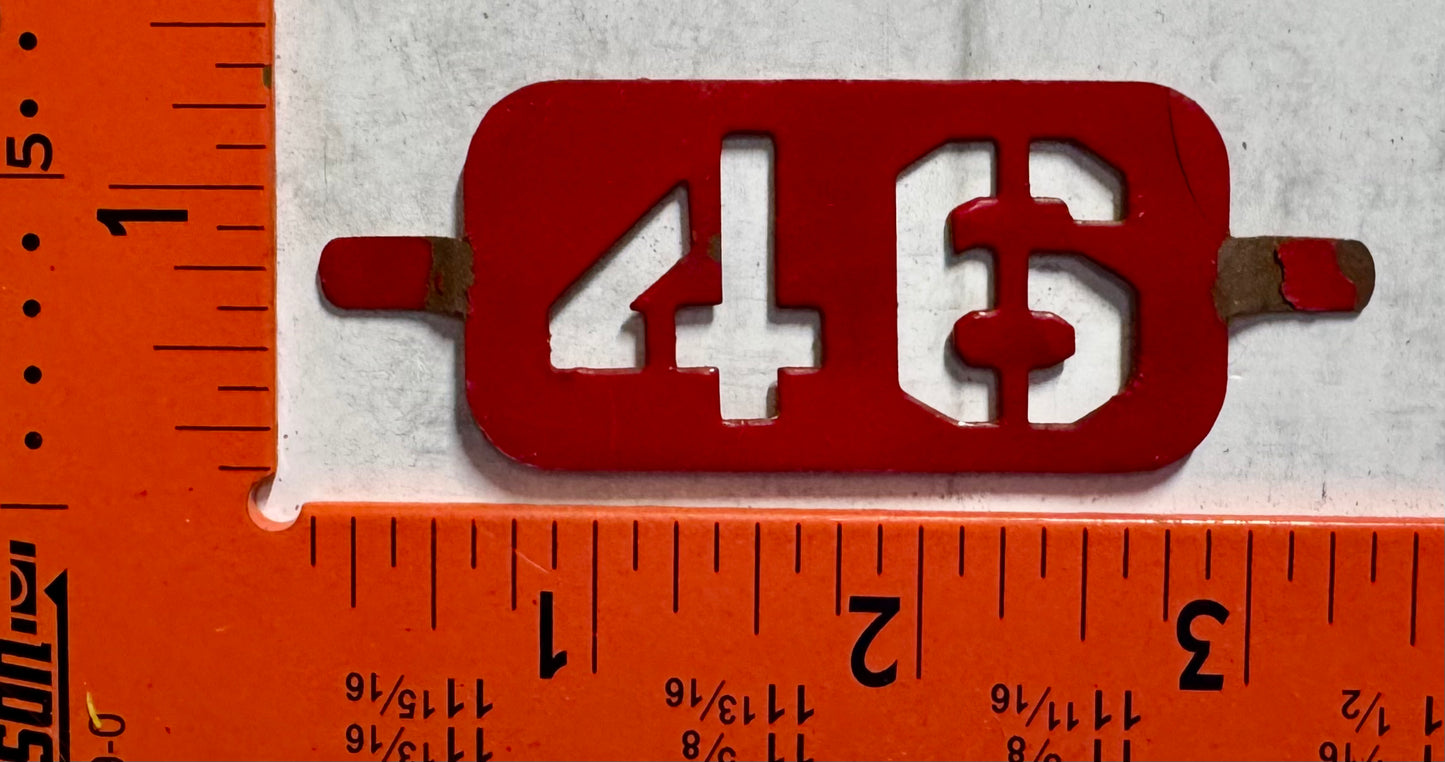 1946 Rhode Island Passenger License Plate Date Tab