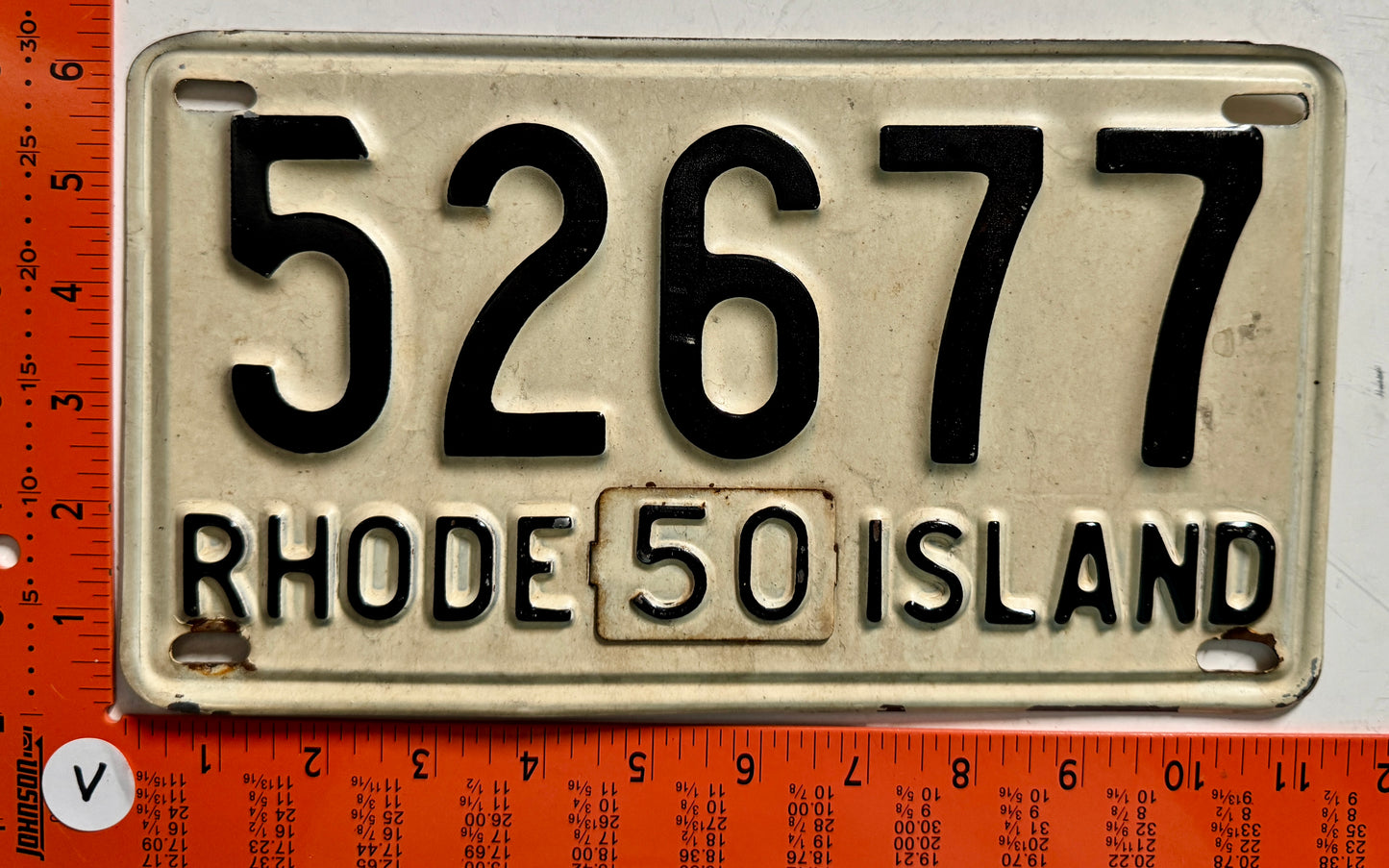 1950 Rhode Island #52677 Passenger License Plate (Pair)