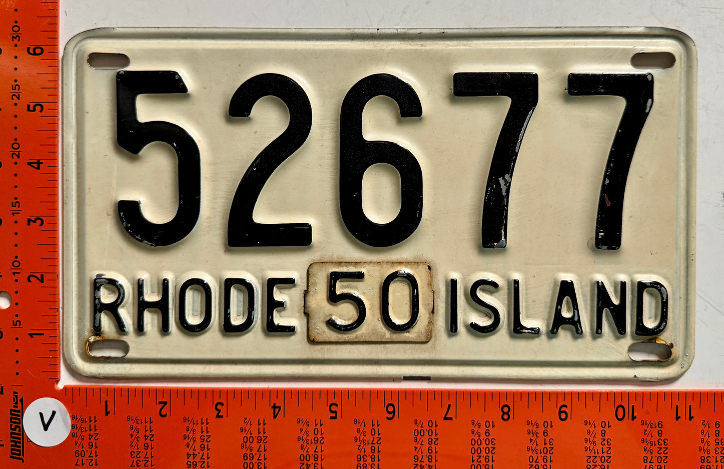 1950 Rhode Island #52677 Passenger License Plate (Pair)