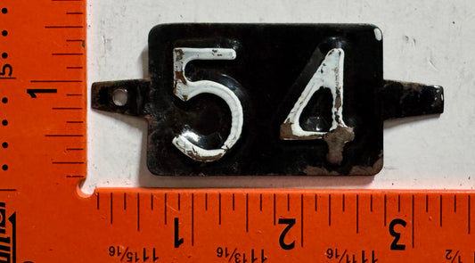 1954 Rhode Island Passenger License Plate Date Tab