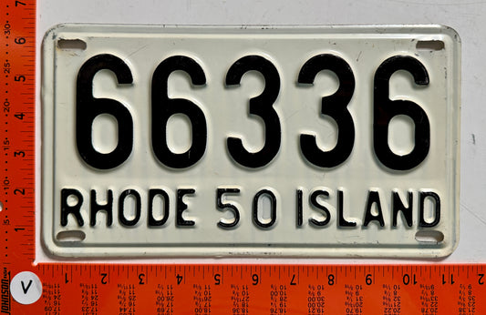 1950 Rhode Island #66336 Passenger License Plate