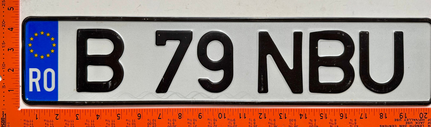 undated Romania #B 79 NBU Passenger License Plate