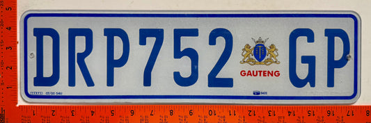 undated South Africa #DRP752 GP Passenger License Plate