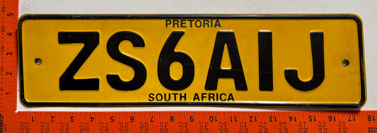undated South Africa #ZS6AIJ Ham Radio License Plate