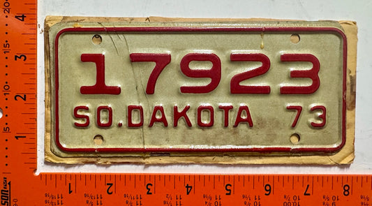 1973 South Dakota #17923 Motorcycle License Plate