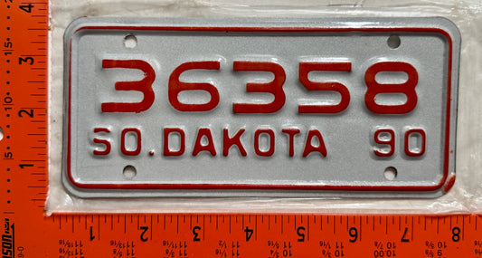 1990 South Dakota #36358 Motorcycle License Plate