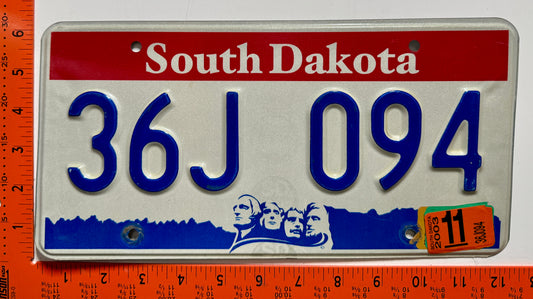2003 South Dakota #36J 094 Passenger License Plate