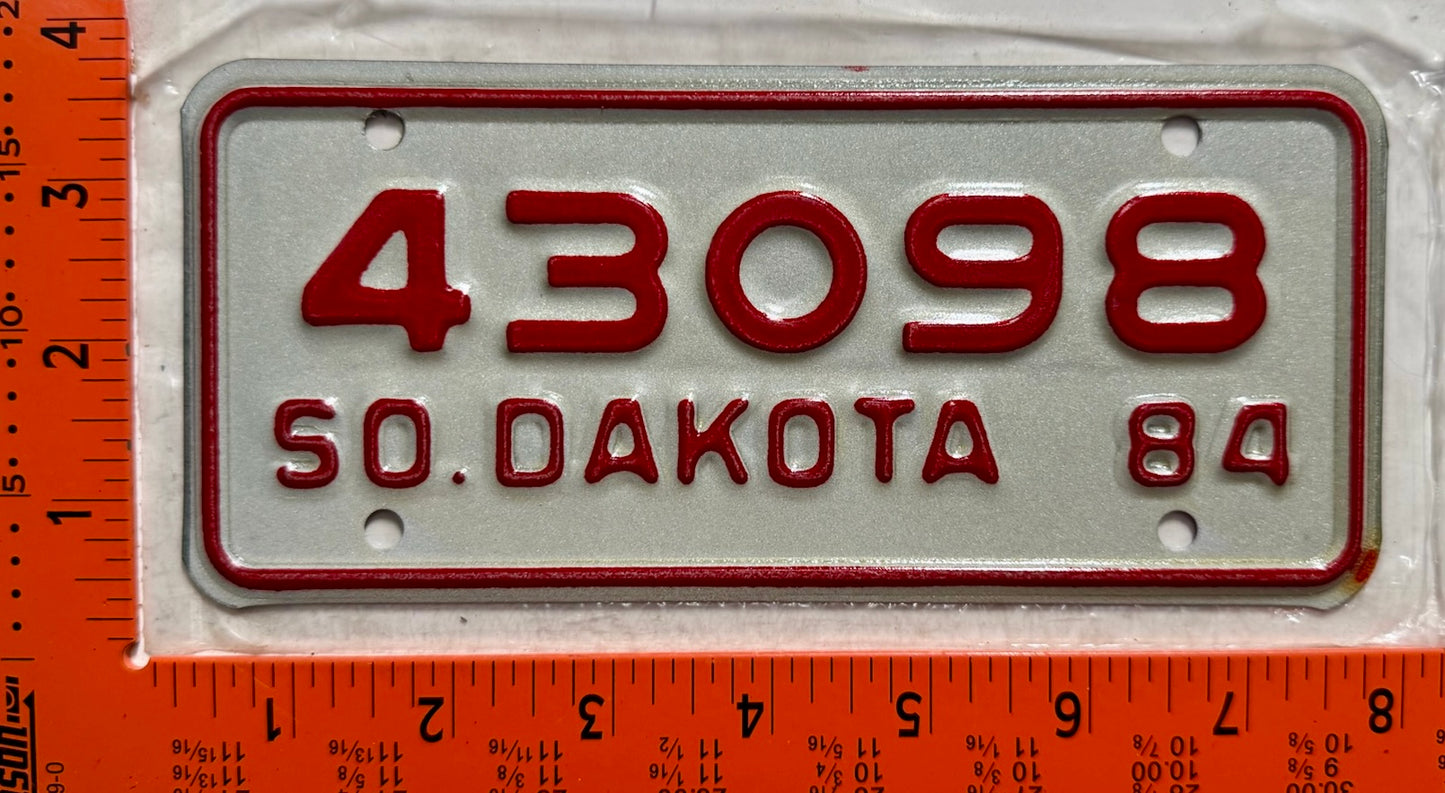 1984 South Dakota #43098 Motorcycle License Plate