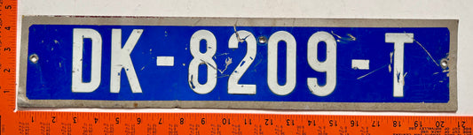 undated Senegal #DK-8209-T Passenger License Plate