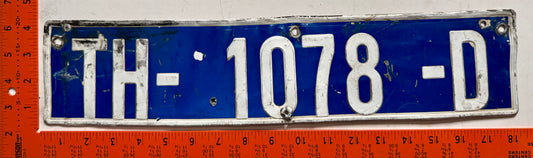 undated Senegal #TH-1078-D Passenger License Plate