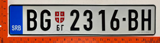 2011 series Serbia #BG 2316-BH Passenger License Plate